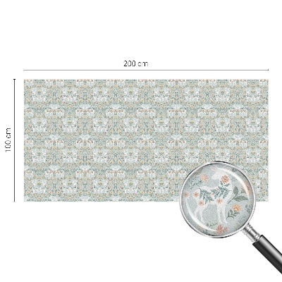 Privátna fólia na okno vitrážová Jelenie kvety