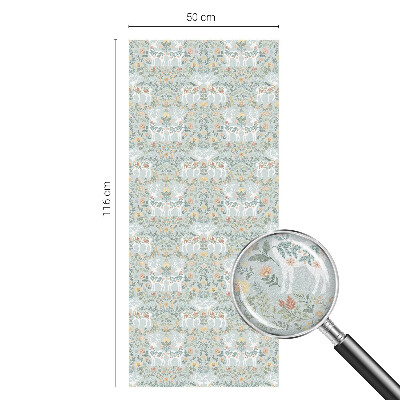 Privátna fólia na okno vitrážová Jelenie kvety