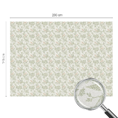 Samolepiaca vitráž na okno a dvere Vtáky Rastliny