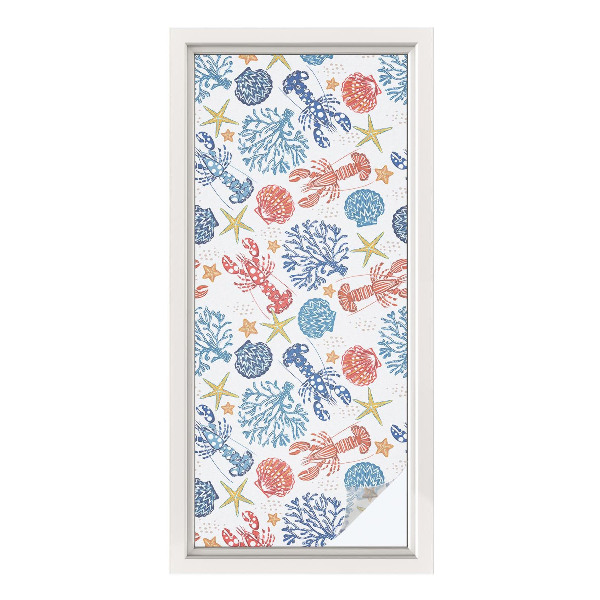 Dekoračná fólia na sklo vitráž Raky koraly