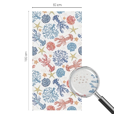 Dekoračná fólia na sklo vitráž Raky koraly