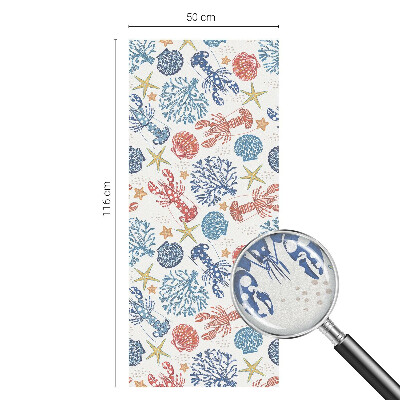 Dekoračná fólia na sklo vitráž Raky koraly