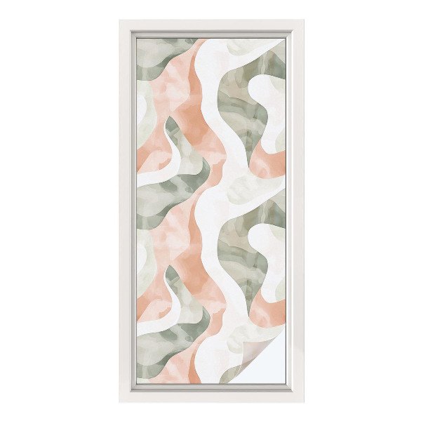 Fólia na okno na ochranu súkromia Farebné vlny