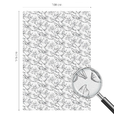 Samolepiaca fólia na sklo Vtáky a kvety