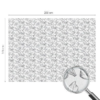 Samolepiaca fólia na sklo Vtáky a kvety