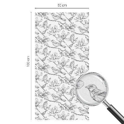 Samolepiaca fólia na sklo Vtáky a kvety