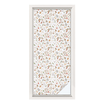 Samolepiaca vitráž na okno a dvere Jesenné vzory