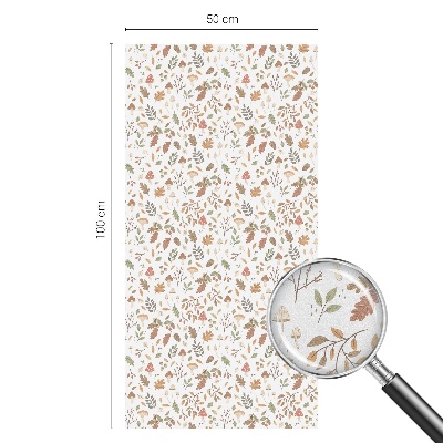 Samolepiaca vitráž na okno a dvere Jesenné vzory