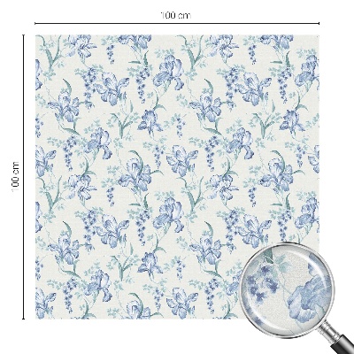 Dekoračná fólia na sklo vitráž Modré kvety