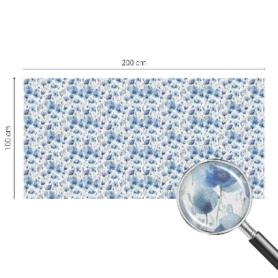 Privátna fólia na okno vitrážová Akvarelové kvety