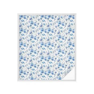 Privátna fólia na okno vitrážová Akvarelové kvety