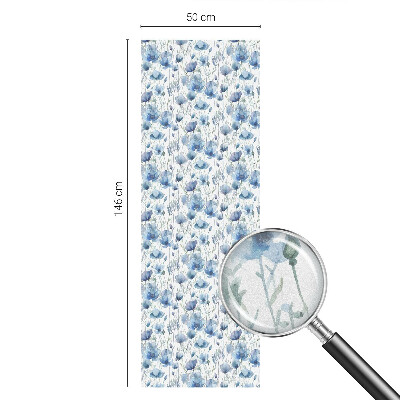 Privátna fólia na okno vitrážová Akvarelové kvety