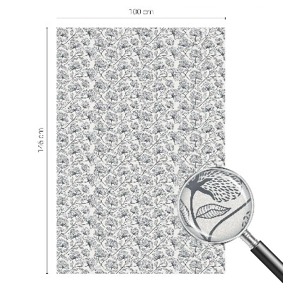 Samolepiaca vitráž na okno a dvere Botanický motív