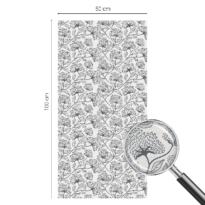 Samolepiaca vitráž na okno a dvere Botanický motív