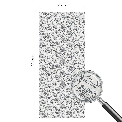 Samolepiaca vitráž na okno a dvere Botanický motív