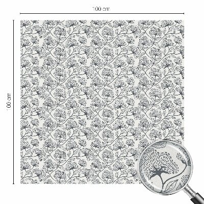 Samolepiaca vitráž na okno a dvere Botanický motív