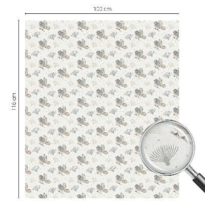 Privátna fólia na okno vitrážová Vtáčí vzor