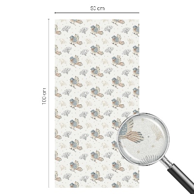 Privátna fólia na okno vitrážová Vtáčí vzor