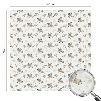 Privátna fólia na okno vitrážová Vtáčí vzor