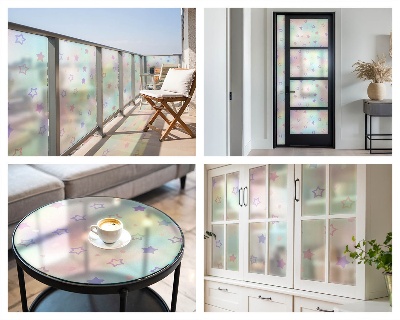 Dekoračná fólia na sklo vitráž Dúhové vzory