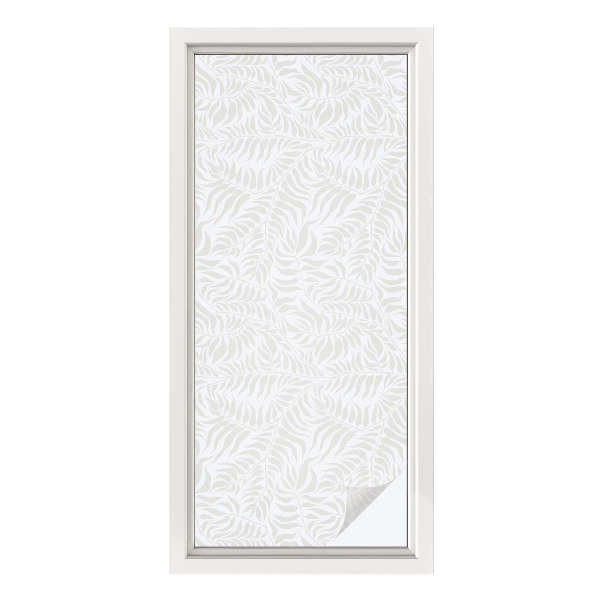 Samolepiaca vitráž na okno a dvere Listová elegancia