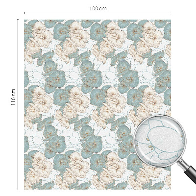 Dekoračná fólia na sklo vitráž Jemné kvety