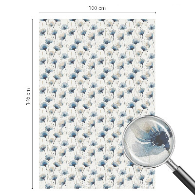 Fólia na okno na ochranu súkromia Modré kvety