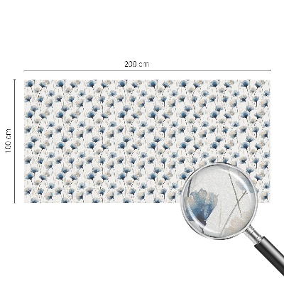 Fólia na okno na ochranu súkromia Modré kvety