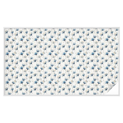 Fólia na okno na ochranu súkromia Modré kvety