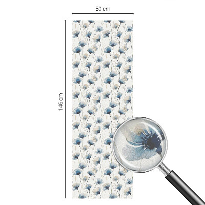 Fólia na okno na ochranu súkromia Modré kvety