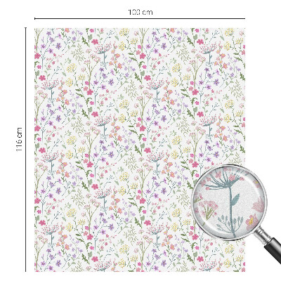 Samolepiaca vitráž na okno a dvere Kvitnúca lúka