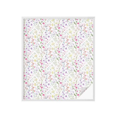 Samolepiaca vitráž na okno a dvere Kvitnúca lúka