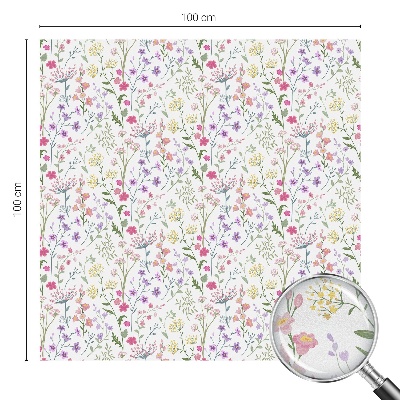 Samolepiaca vitráž na okno a dvere Kvitnúca lúka