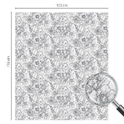 Privátna fólia na okno vitrážová Floristická elegancia