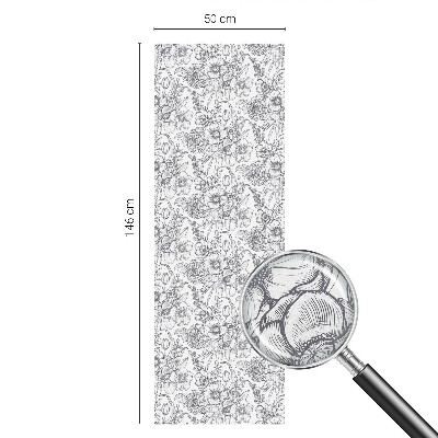 Privátna fólia na okno vitrážová Floristická elegancia