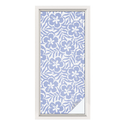 Samolepiaca vitráž na okno a dvere Kvety ibišteka