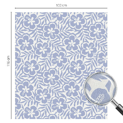 Samolepiaca vitráž na okno a dvere Kvety ibišteka