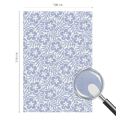 Samolepiaca vitráž na okno a dvere Kvety ibišteka