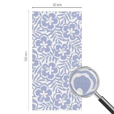 Samolepiaca vitráž na okno a dvere Kvety ibišteka