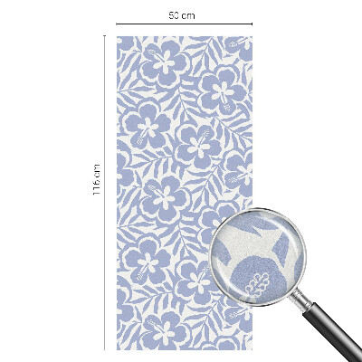 Samolepiaca vitráž na okno a dvere Kvety ibišteka