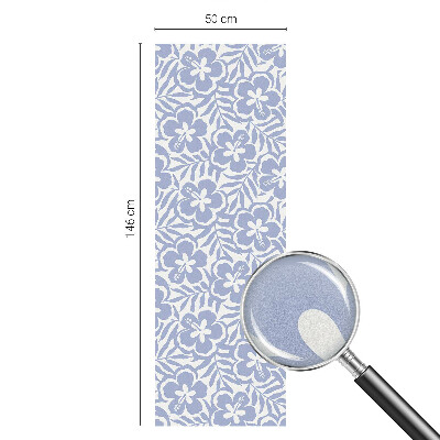 Samolepiaca vitráž na okno a dvere Kvety ibišteka