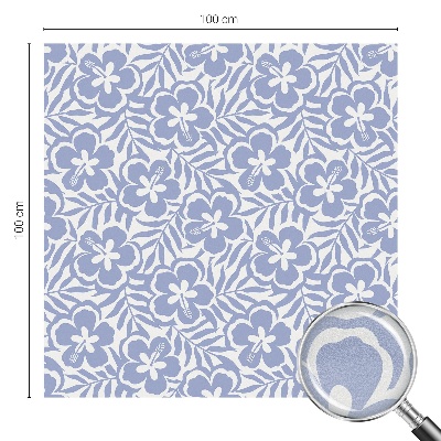 Samolepiaca vitráž na okno a dvere Kvety ibišteka