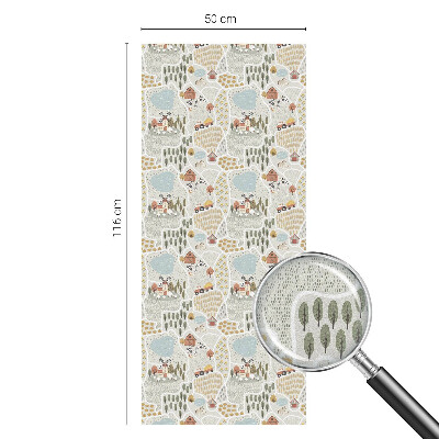 Samolepiaca fólia na sklo Idylická dedinka