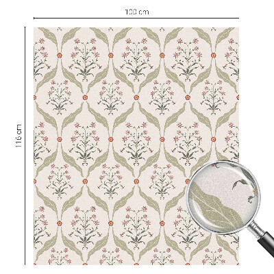 Fólia na okno na ochranu súkromia Kvetinový vzor