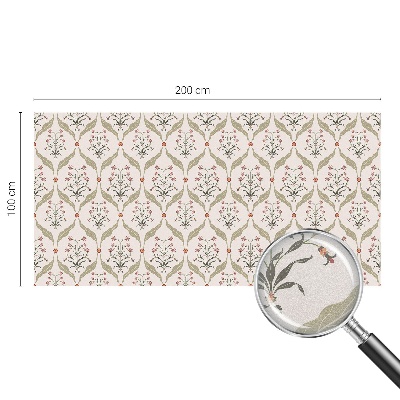 Fólia na okno na ochranu súkromia Kvetinový vzor