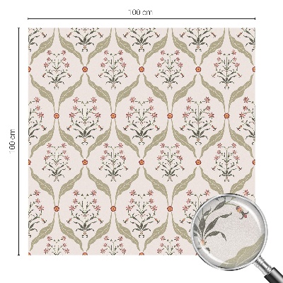 Fólia na okno na ochranu súkromia Kvetinový vzor