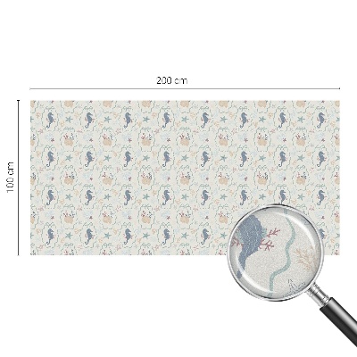 Privátna fólia na okno vitrážová Morské koníky