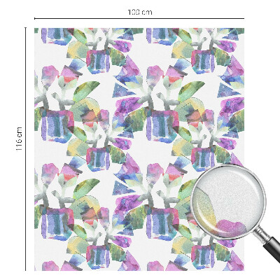 Samolepiaca vitráž na okno a dvere Farebná abstrakcia