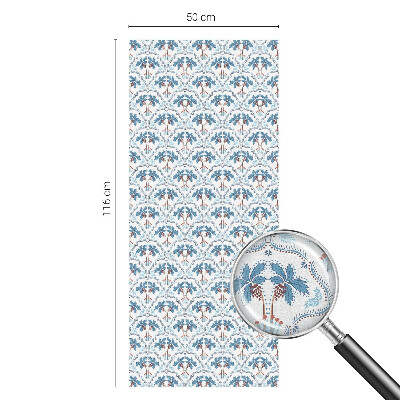 Dekoračná fólia na sklo vitráž Modré palmy