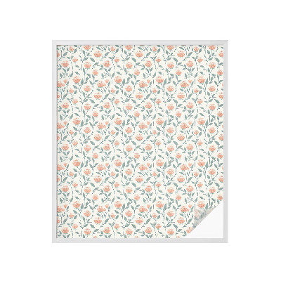 Samolepiaca vitráž na okno a dvere Kvetinový vzor